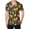 Cute Cartoon Gemini Pattern Print Men's Shirt