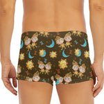 Cute Cartoon Gemini Pattern Print Men's Short Boxer Briefs