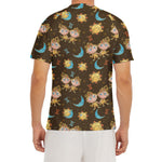 Cute Cartoon Gemini Pattern Print Men's Short Sleeve Rash Guard