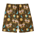 Cute Cartoon Gemini Pattern Print Men's Swim Trunks