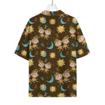 Cute Cartoon Gemini Pattern Print Rayon Hawaiian Shirt