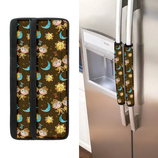 Cute Cartoon Gemini Pattern Print Refrigerator Handle Covers