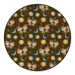 Cute Cartoon Gemini Pattern Print Round Floor Mat