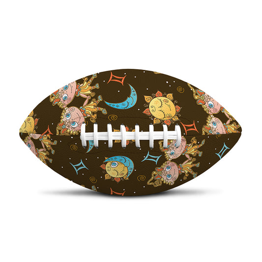 Cute Cartoon Gemini Pattern Print Rugby Ball