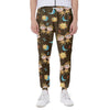 Cute Cartoon Gemini Pattern Print Scuba Joggers