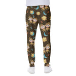 Cute Cartoon Gemini Pattern Print Scuba Joggers