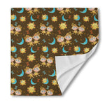 Cute Cartoon Gemini Pattern Print Silk Bandana