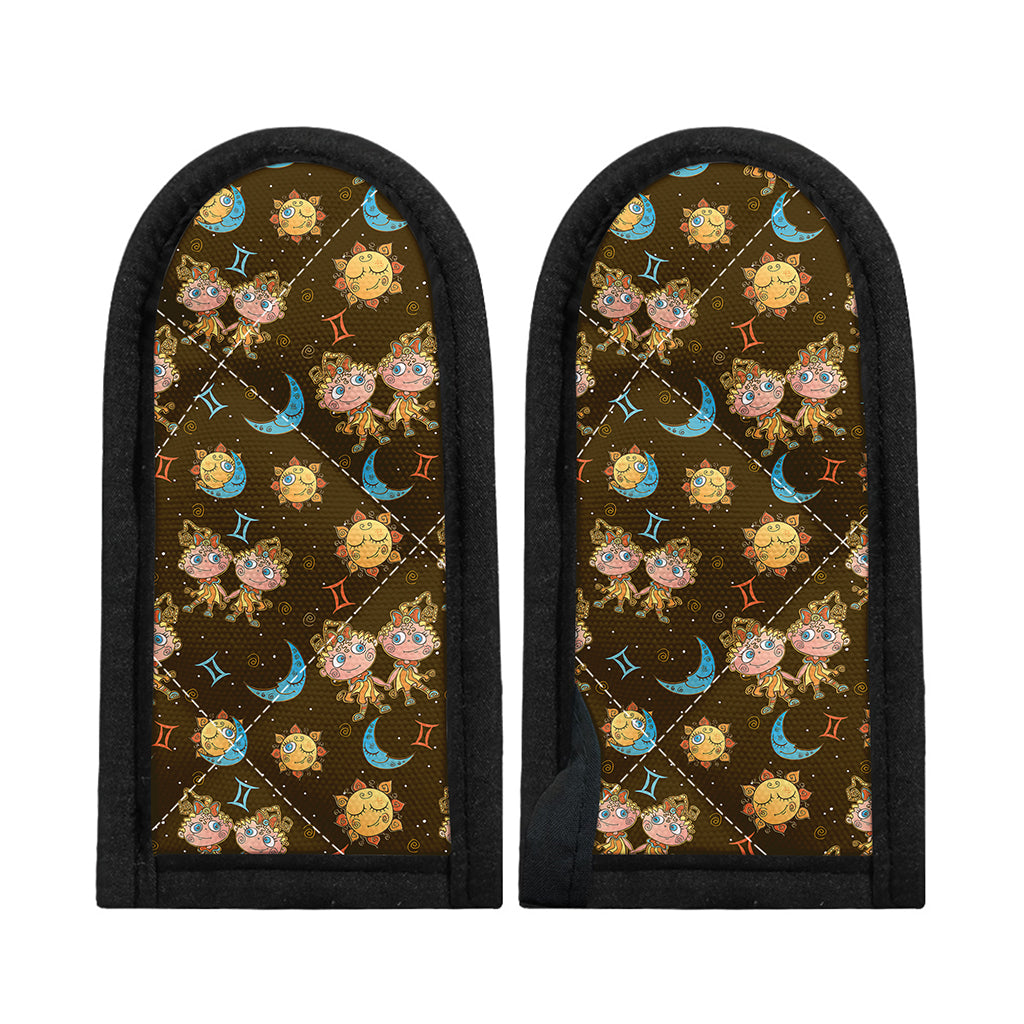 Cute Cartoon Gemini Pattern Print Skillet Handle Cover