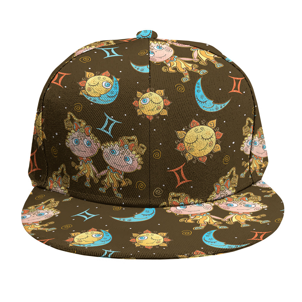 Cute Cartoon Gemini Pattern Print Snapback Cap