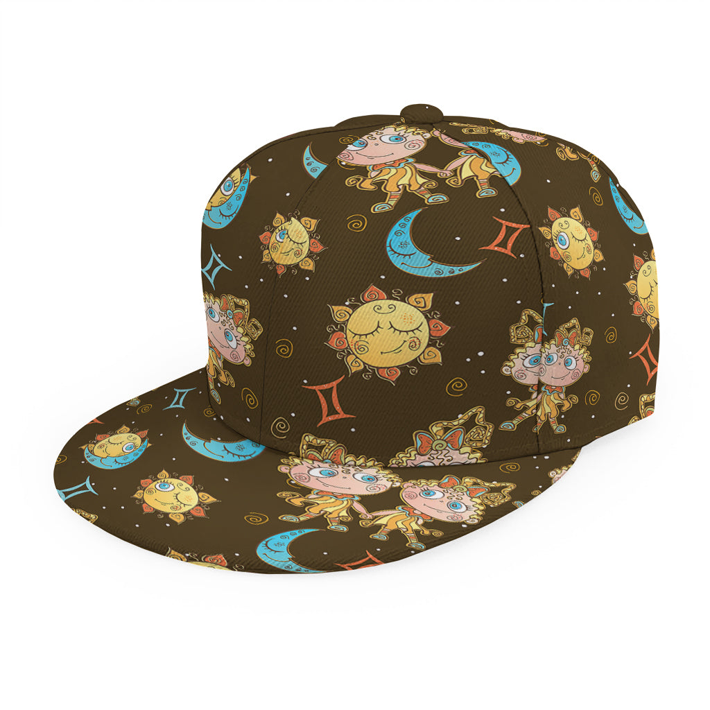 Cute Cartoon Gemini Pattern Print Snapback Cap