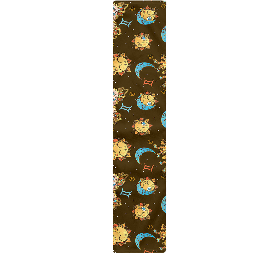 Cute Cartoon Gemini Pattern Print Table Runner