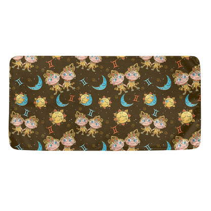 Cute Cartoon Gemini Pattern Print Towel