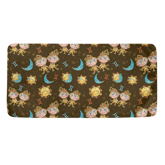 Cute Cartoon Gemini Pattern Print Towel