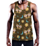 Cute Cartoon Gemini Pattern Print Training Tank Top