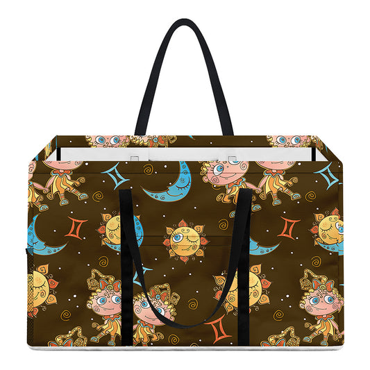 Cute Cartoon Gemini Pattern Print Utility Tote Bag