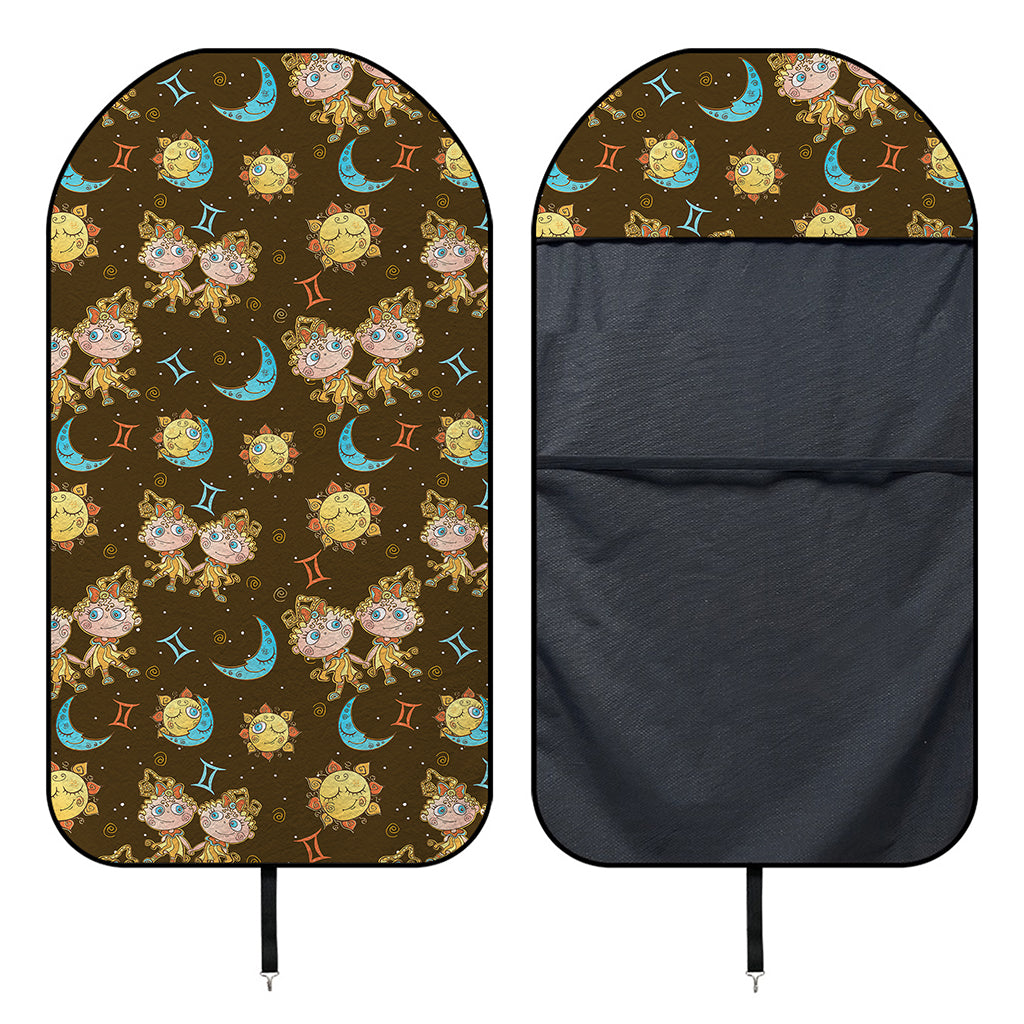 Cute Cartoon Gemini Pattern Print Waterproof Car Seat Cover