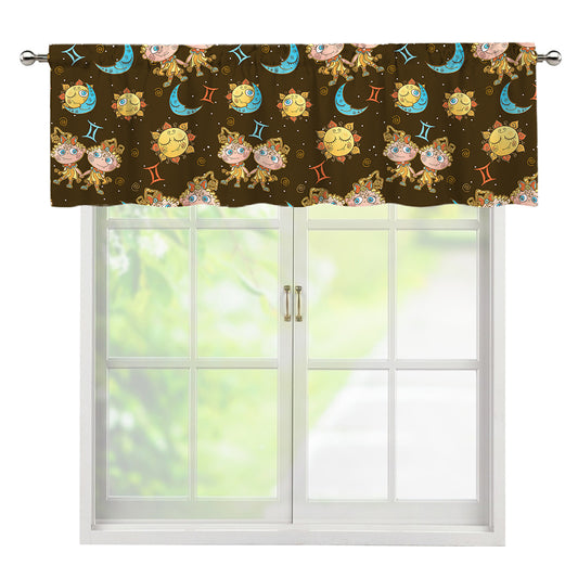 Cute Cartoon Gemini Pattern Print Window Valance