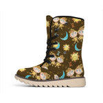 Cute Cartoon Gemini Pattern Print Winter Boots