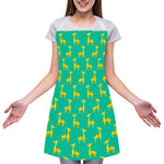 Cute Cartoon Giraffe Pattern Print Adjustable Apron