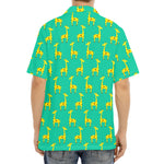 Cute Cartoon Giraffe Pattern Print Aloha Shirt