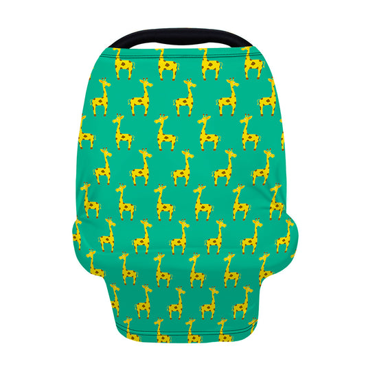 Cute Cartoon Giraffe Pattern Print Baby Seat Cover