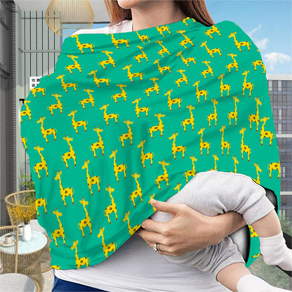 Cute Cartoon Giraffe Pattern Print Baby Seat Cover