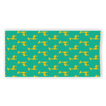 Cute Cartoon Giraffe Pattern Print Beach Towel