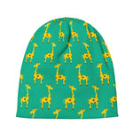 Cute Cartoon Giraffe Pattern Print Beanie