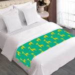Cute Cartoon Giraffe Pattern Print Bed Runner