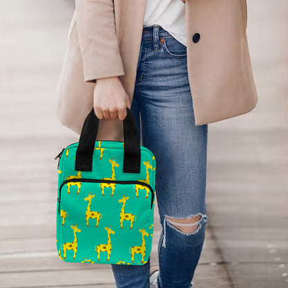 Cute Cartoon Giraffe Pattern Print Bible Tote Bag