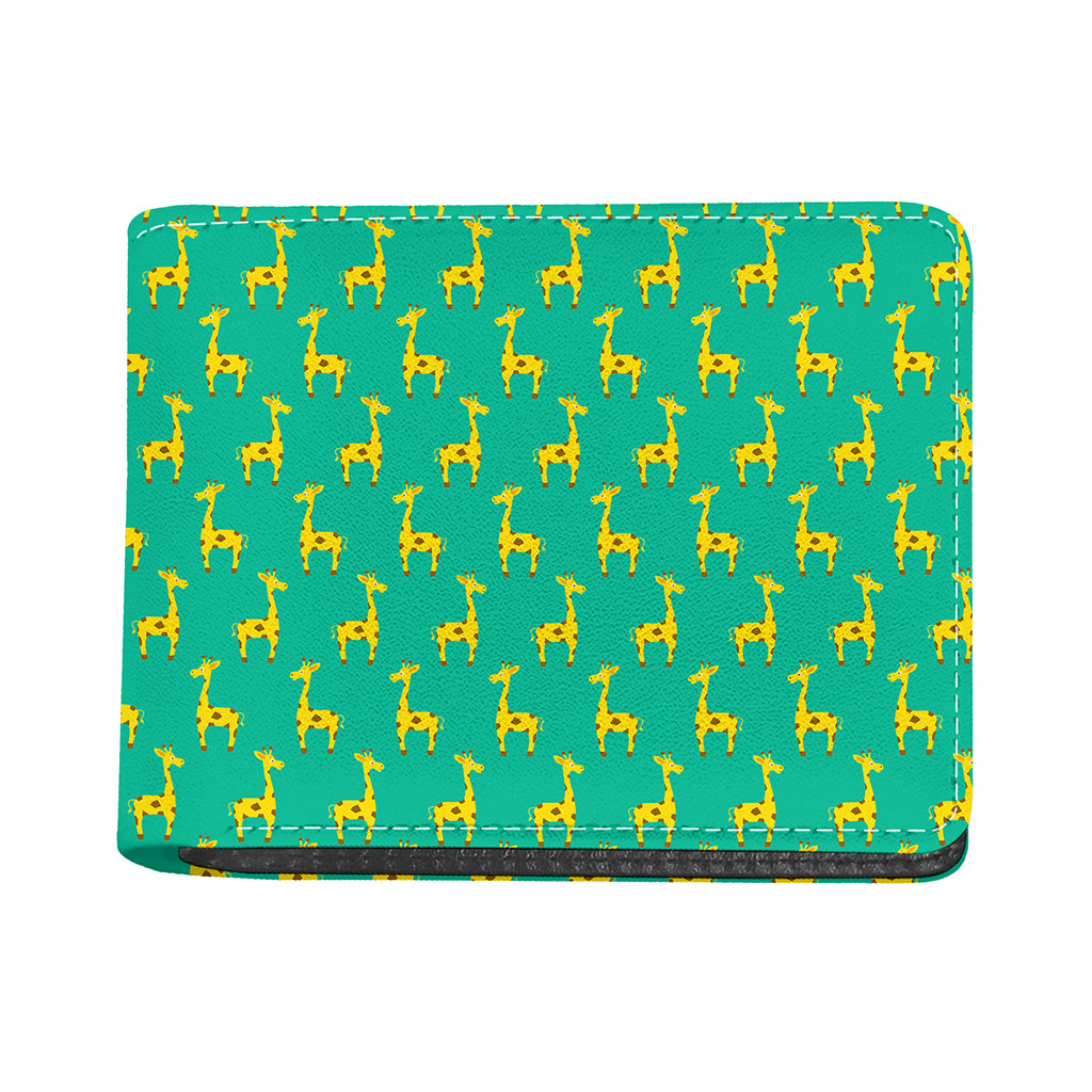 Cute Cartoon Giraffe Pattern Print Bifold Wallet