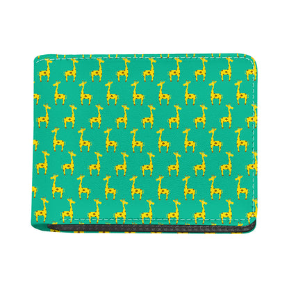 Cute Cartoon Giraffe Pattern Print Bifold Wallet