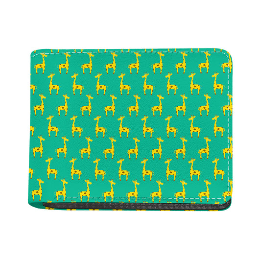 Cute Cartoon Giraffe Pattern Print Bifold Wallet