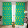 Cute Cartoon Giraffe Pattern Print Blackout Pencil Pleat Curtains