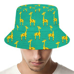 Cute Cartoon Giraffe Pattern Print Bucket Hat