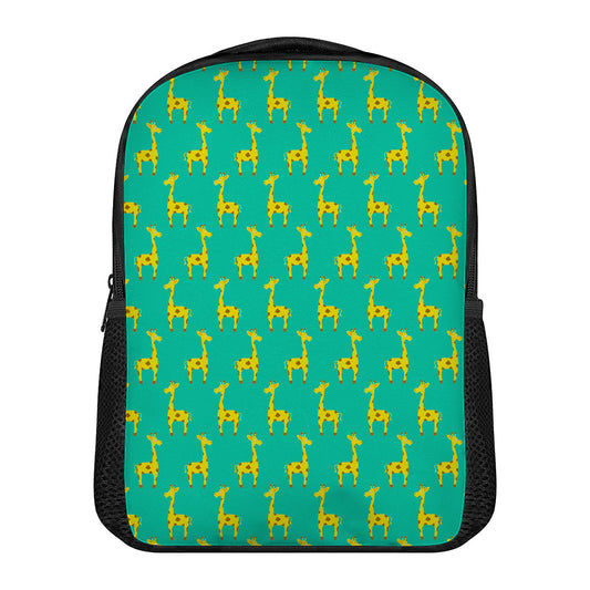 Cute Cartoon Giraffe Pattern Print Casual Backpack