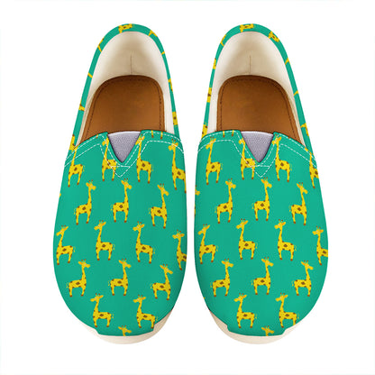 Cute Cartoon Giraffe Pattern Print Casual Shoes