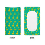 Cute Cartoon Giraffe Pattern Print Changing Pad Cover