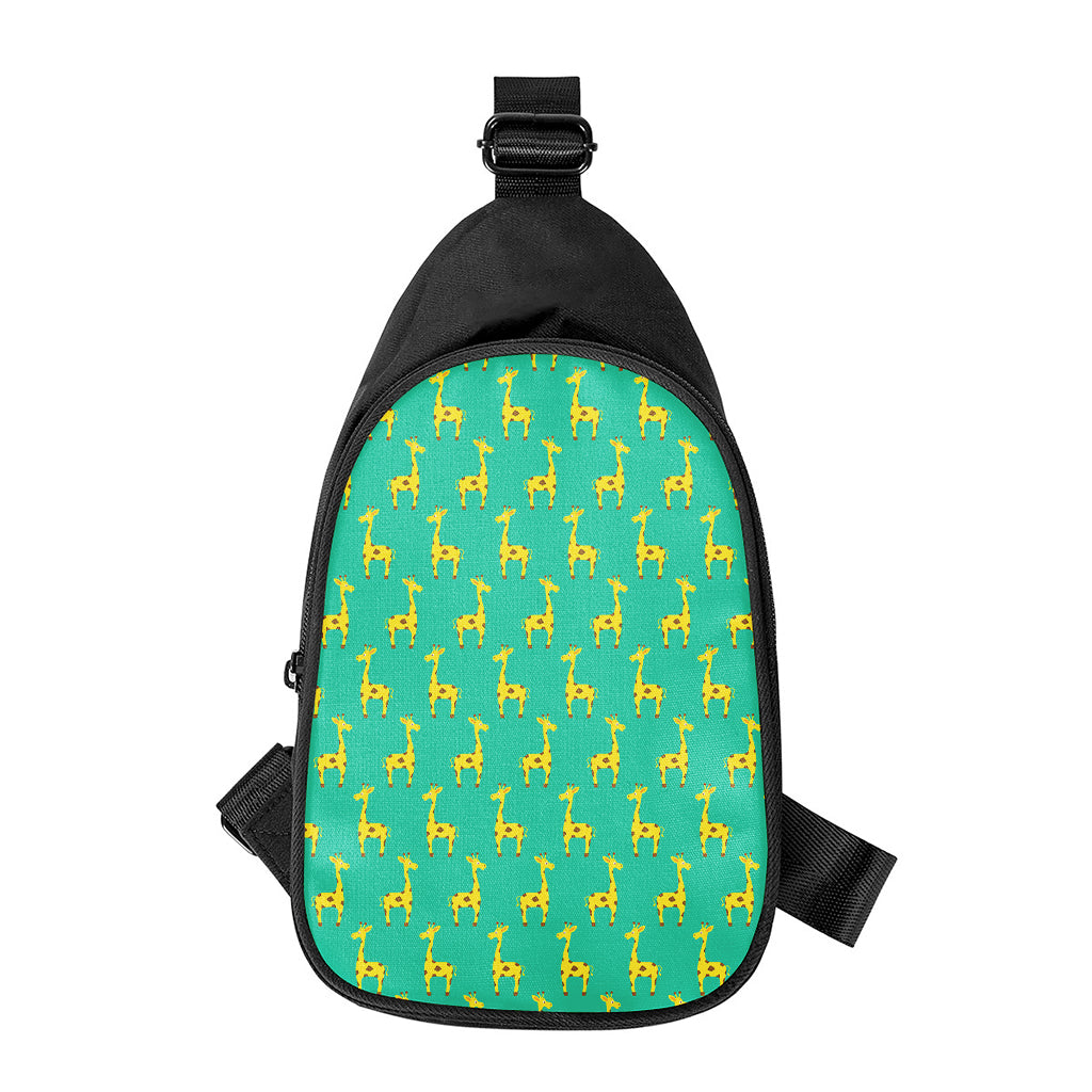 Cute Cartoon Giraffe Pattern Print Chest Bag
