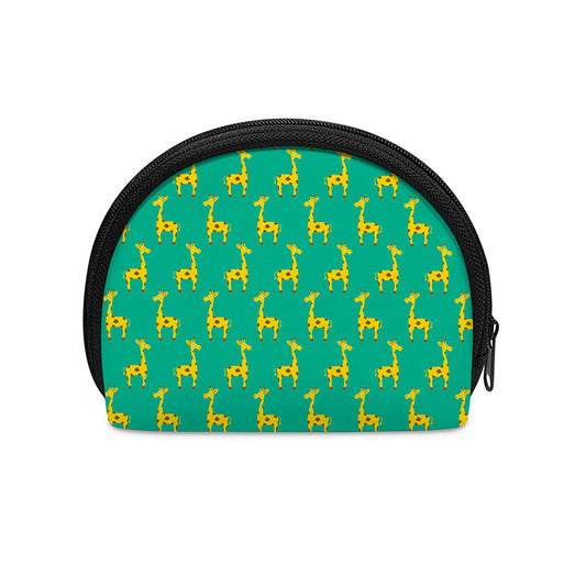 Cute Cartoon Giraffe Pattern Print Coin Purse
