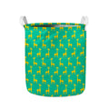 Cute Cartoon Giraffe Pattern Print Collapsible Laundry Basket