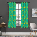 Cute Cartoon Giraffe Pattern Print Grommet Curtain Panels