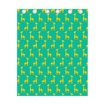 Cute Cartoon Giraffe Pattern Print Curtain