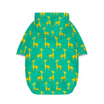 Cute Cartoon Giraffe Pattern Print Dog Zip Up Hoodie