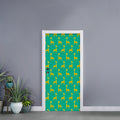 Cute Cartoon Giraffe Pattern Print Door Sticker