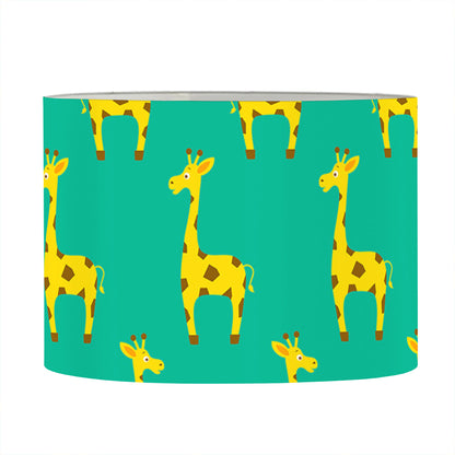 Cute Cartoon Giraffe Pattern Print Drum Lamp Shade