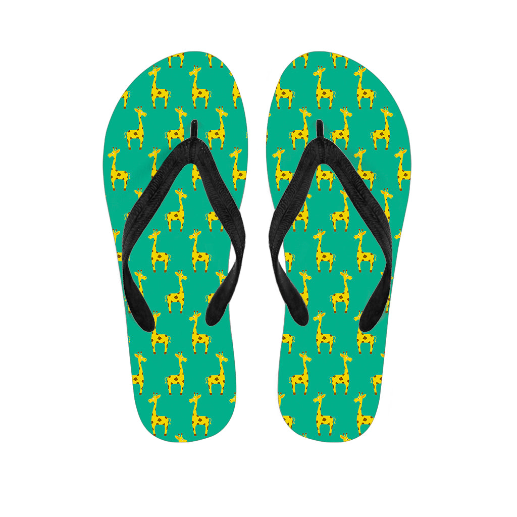 Cute Cartoon Giraffe Pattern Print Flip Flops