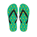 Cute Cartoon Giraffe Pattern Print Flip Flops