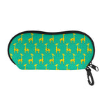Cute Cartoon Giraffe Pattern Print Glasses Case