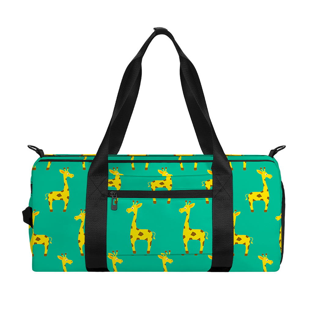 Cute Cartoon Giraffe Pattern Print Gym Bag